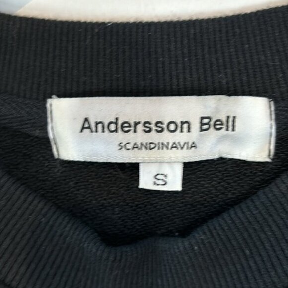 Andersson Bell navy blue “Super”crewneck sweatshirt with zipper waist size small - Picture 5 of 9